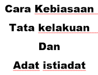 Cara Kebiasaan Tata kelakuan dan Adat istiadat Cara Kebiasaan Tata kelakuan dan Adat istiadat