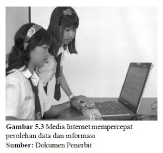  Gambar di samping memperlihatkan anak yang sedang mencari data lewat media internet Pengertian Perubahan Kebudayaan