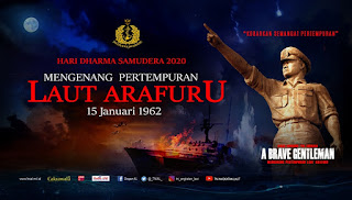  Januari telah menjadi agenda Nasional tahunan TNI AL menyambut peringatan untuk mengenang PELAJARAN SEJARAH DAN BANNER HARI DHARMA SAMUDERA 15 JANUARI