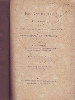  Een Sleutel op de Mysterien van de Oude en de Hedendaagsche  Isis Ontsluierd - H.P. Blavatsky 1911-1914