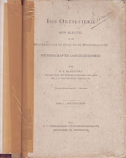  Een Sleutel op de Mysterien van de Oude en de Hedendaagsche  Isis Ontsluierd - H.P. Blavatsky 1911-1914