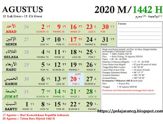  Download Kalender adalah penting bagi kebanyakan orang termasuk pelajar karena tiap tahun KALENDER 2020 INDONESIA LENGKAP DENGAN KAMARIAH, HIJRIAH, PASARAN JAWA DAN HARI LIBUR