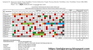 Download kalender akademik pelajarancg ternyata perlu baik TK KALENDER PENDIDIKAN TAHUN AJARAN 2020/2021 PROVINSI KALTENG