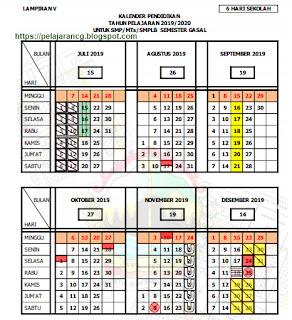 Karena besok sudah memasuki kalender pelajaran baru KALENDER PENDIDIKAN TAHUN AJARAN 2019/2020 PROVINSI JAWA TENGAH