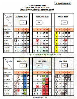 Karena besok sudah memasuki kalender pelajaran baru KALENDER PENDIDIKAN TAHUN AJARAN 2019/2020 PROVINSI JAWA TENGAH