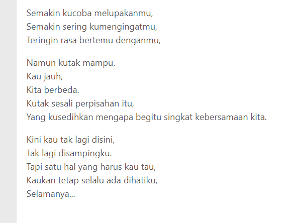 Puisi KEHILANGAN Seseorang Yang Disayang 8+ Puisi KEHILANGAN Seseorang Yang Disayang