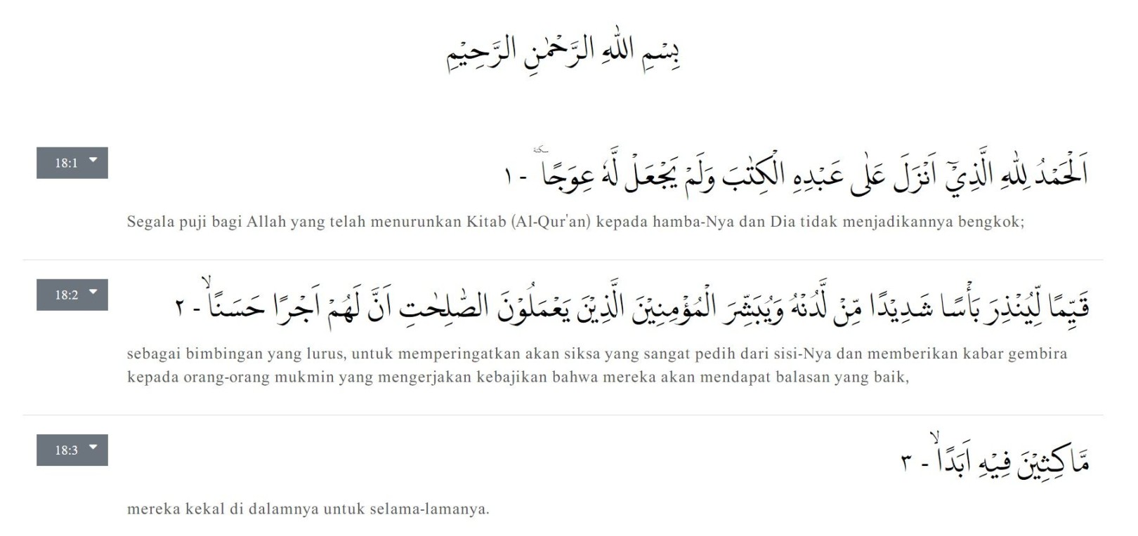 Bacaan Surat Al Kahfi Ayat -0 Teks Arab, Latin, dan Artinya