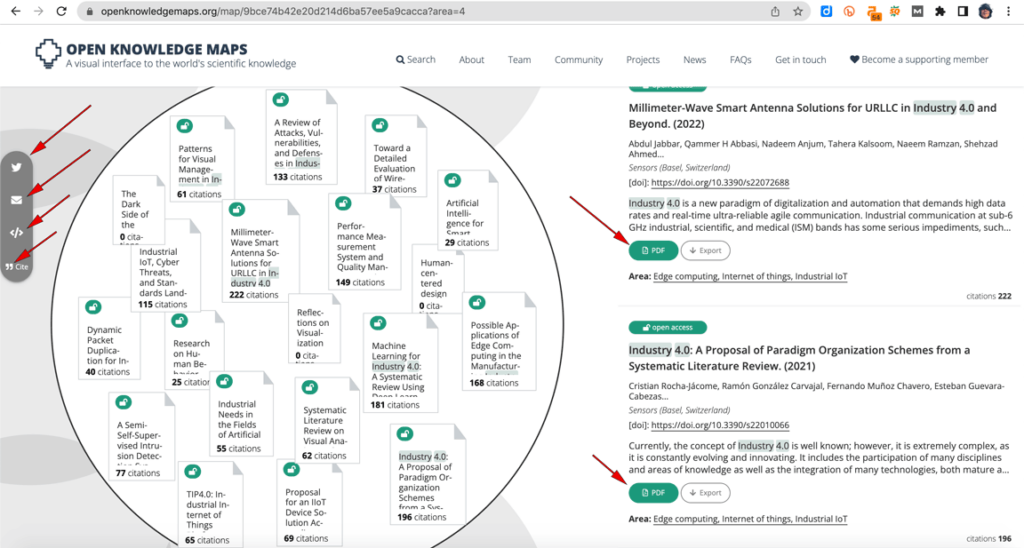 fitur open knowledge maps untuk mencari literatur