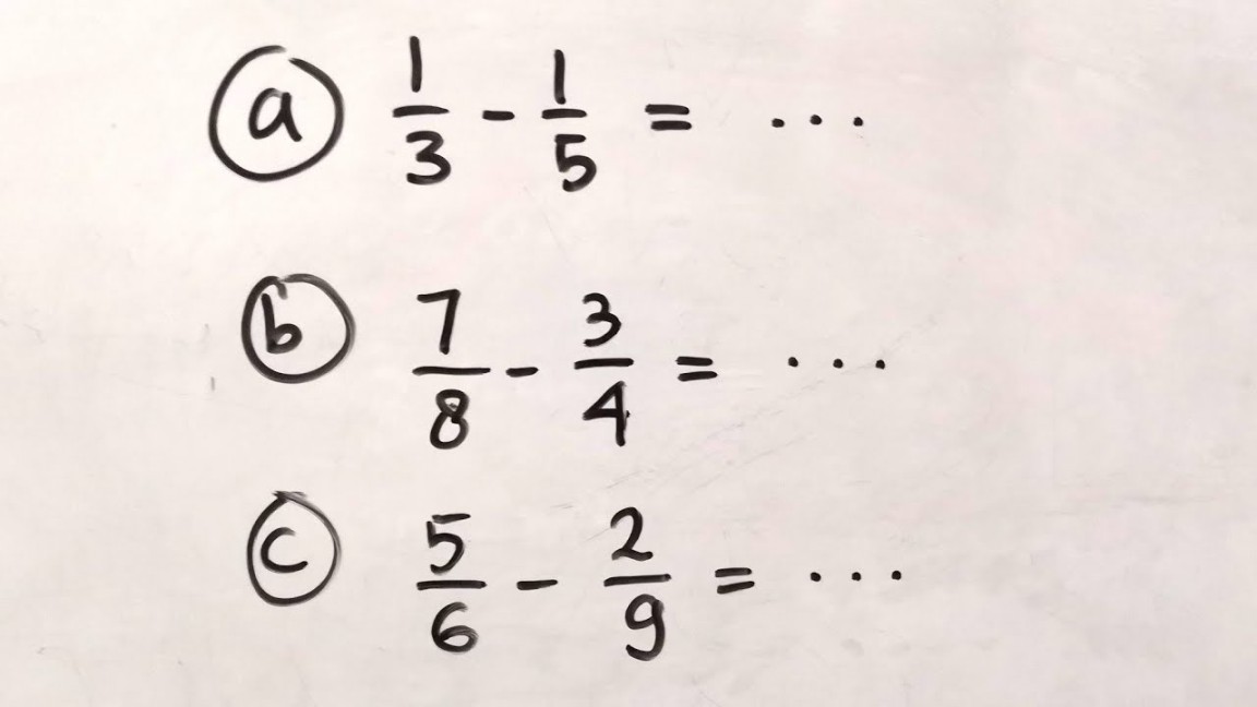 How to answer the reduction of denominator differences  Elementary  Mathematics