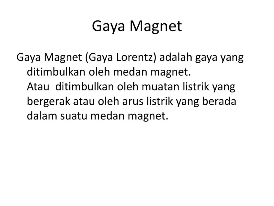 Hukum Gaya Magnet