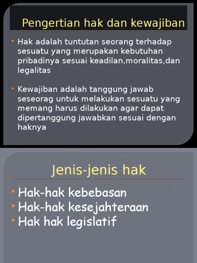 Pengertian Hak Dan Kewajiban  PDF