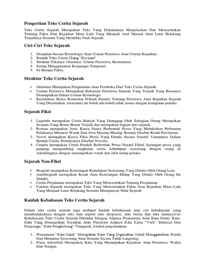 Pengertian Teks Cerita Sejarah  PDF