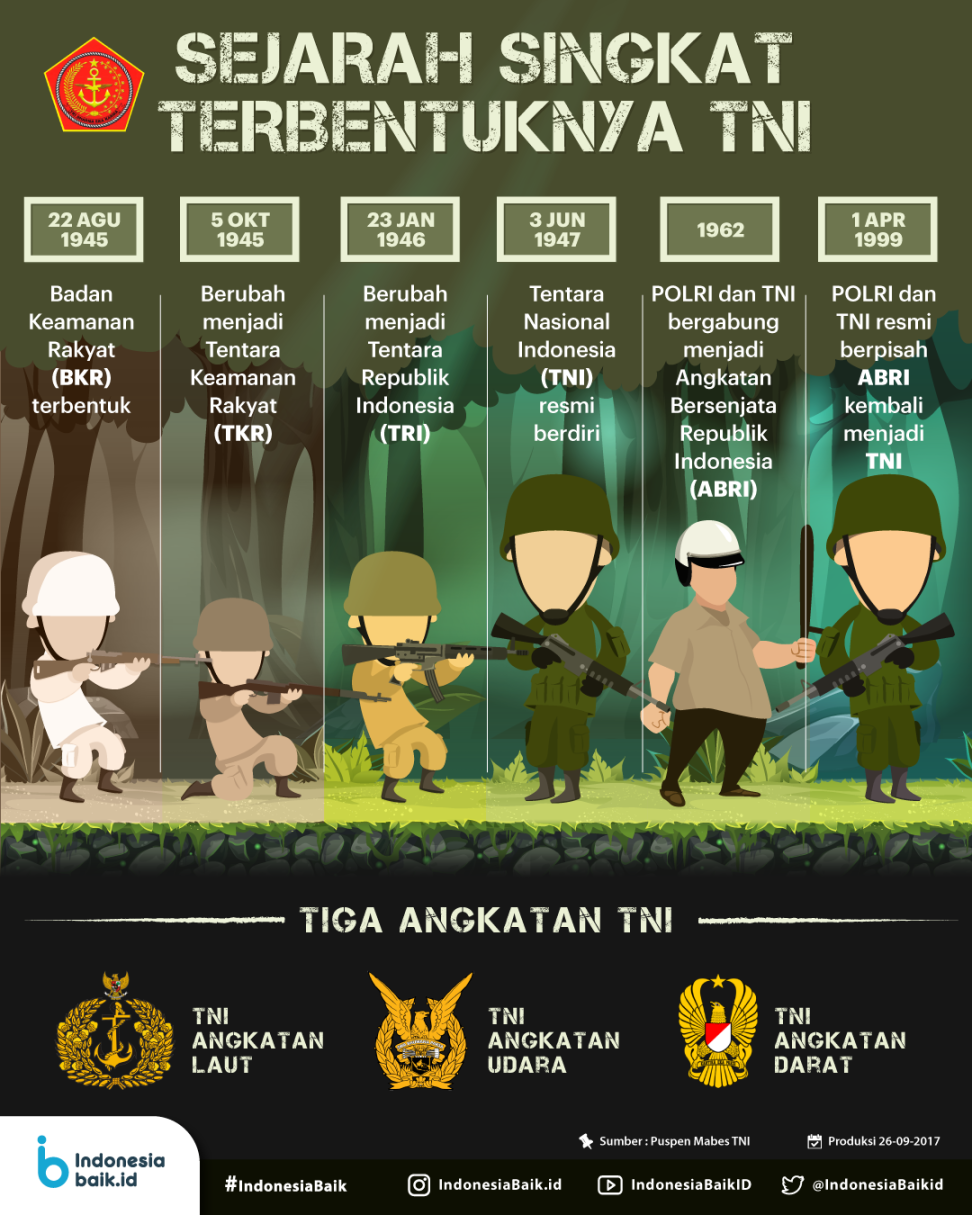 Sejarah Singkat Terbentuknya TNI  Indonesia Baik