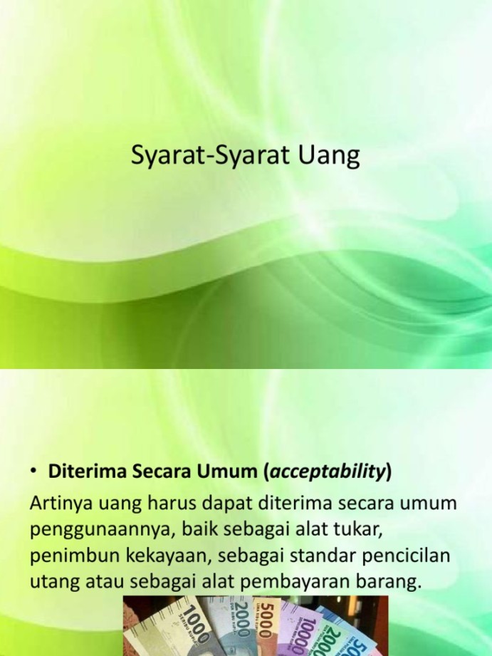 Syarat-Syarat Uang  PDF