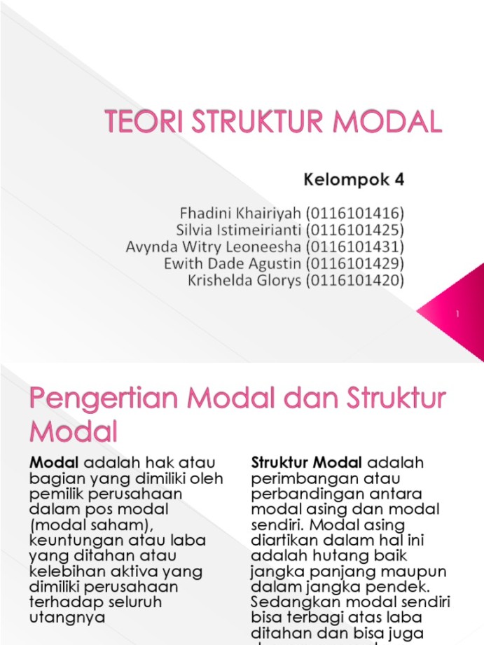Teori Struktur Modal  PDF