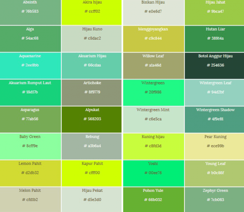 macam macam warna hijau, kode warna hijau, warna hijau, warna hijau tosca, perpaduan warna hijau, warna hijau army, kombinasi warna hijau, macam macam warna hijau, warna hijau lumut, arti warna hijau, warna hijau mint, bab warna hijau, jenis warna hijau, jenis jenis warna hijau, jenis batu akik warna hijau & namanya, jenis warna hijau cat tembok, jenis batu warna hijau, jenis batu warna hijau muda, nama jenis batu akik warna hijau, jenis burung warna hijau, jenis batu akik warna hijau, warna hijau botol, macam macam warna hijau tosca, warna hijau arti, warna hijau daun, warna hijau muda, warna hijau olive, warna hijau pastel, psikologi warna hijau, arti warna hijau dlm logo perusahaan, makna warna hijau, kombinasi warna hijau