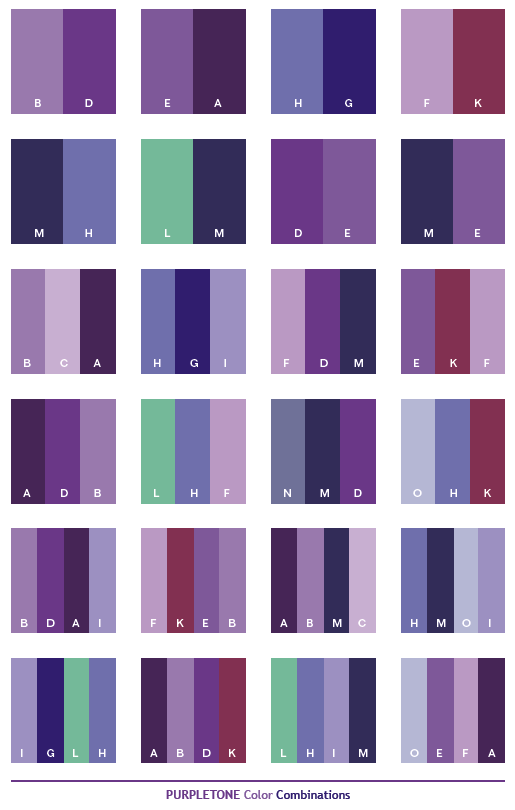 kombinasi warna ungu & warna lain