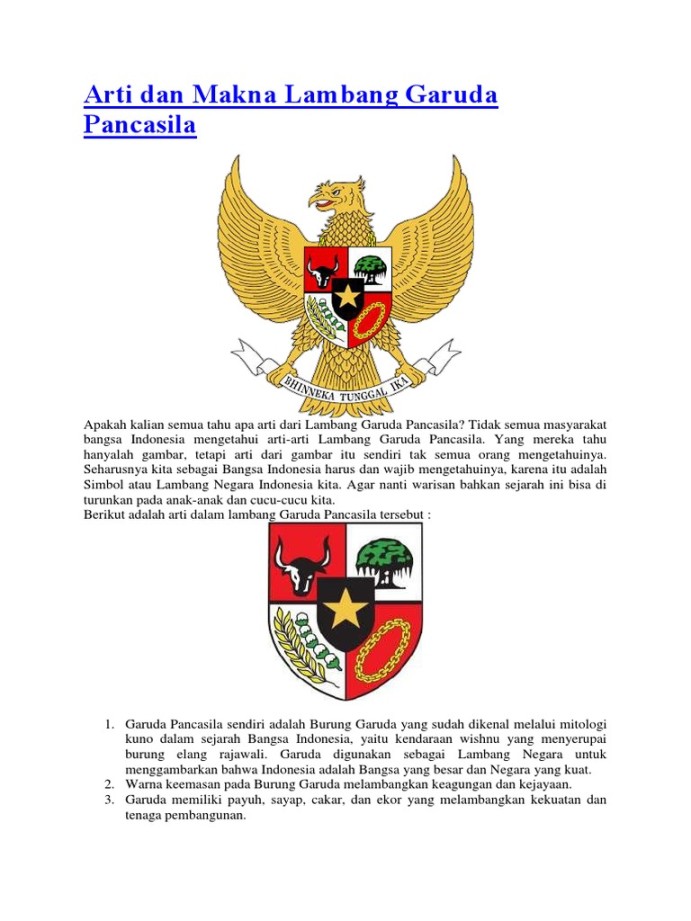 Arti Dan Makna Lambang Garuda Pancasila  PDF