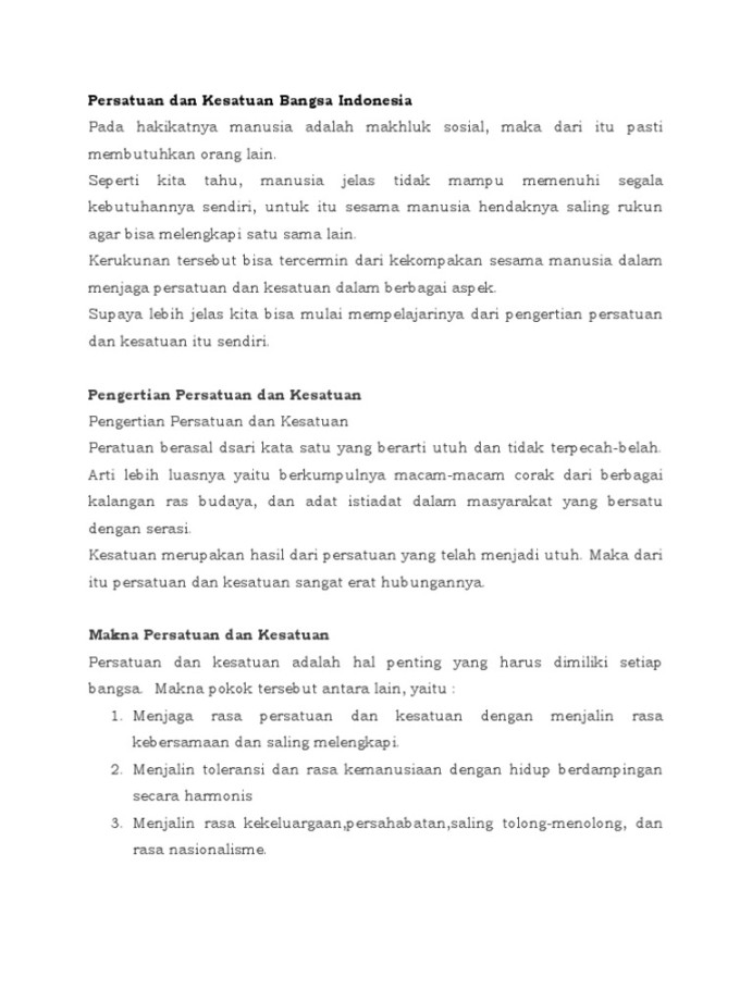 Artikel Persatuan Dan Kesatuan Bangsa Indonesia  PDF