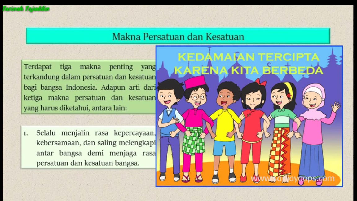 Makna Persatuan Dan Kesatuan