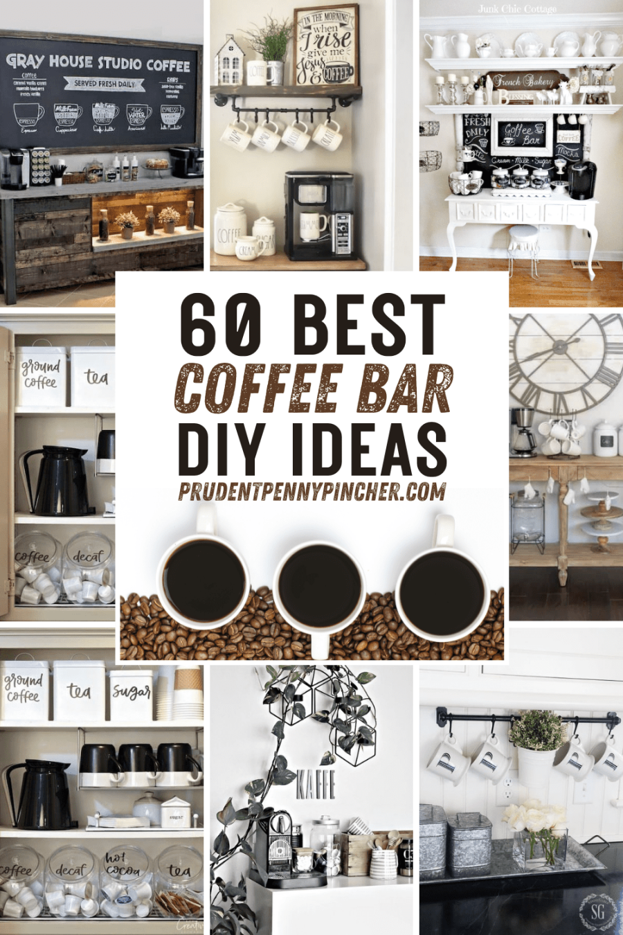 Best DIY Home Coffee Bar Ideas - Prudent Penny Pincher