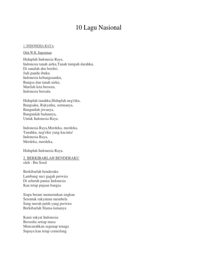 Lagu Nasional  PDF