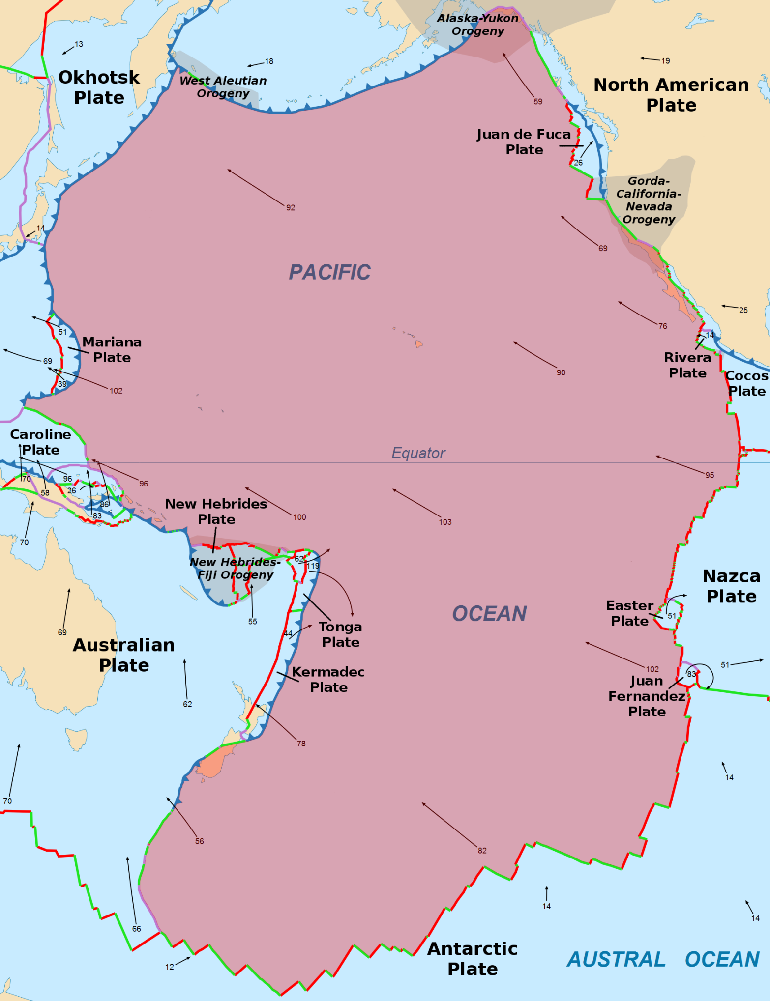 Lempeng Pasifik - Wikipedia bahasa Indonesia, ensiklopedia bebas