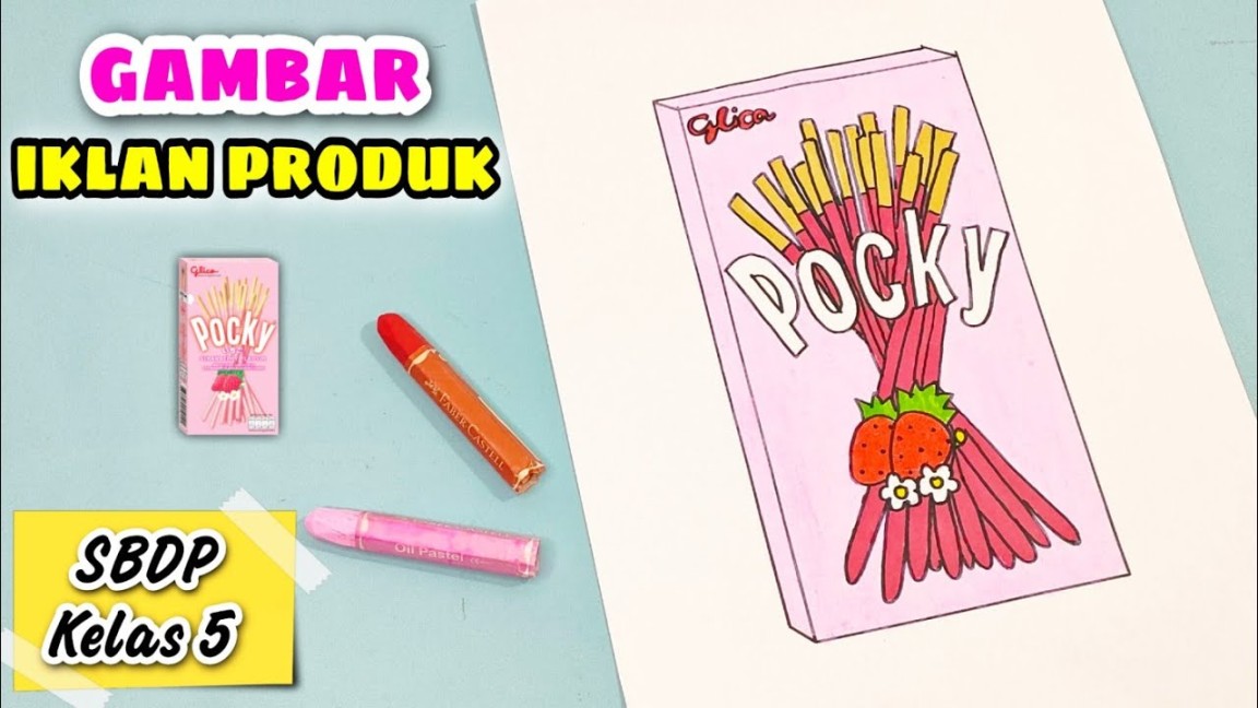 Cara Menggambar Iklan Produk Yang Mudah  Gambar Iklan Televisi  Gambar  Pocky