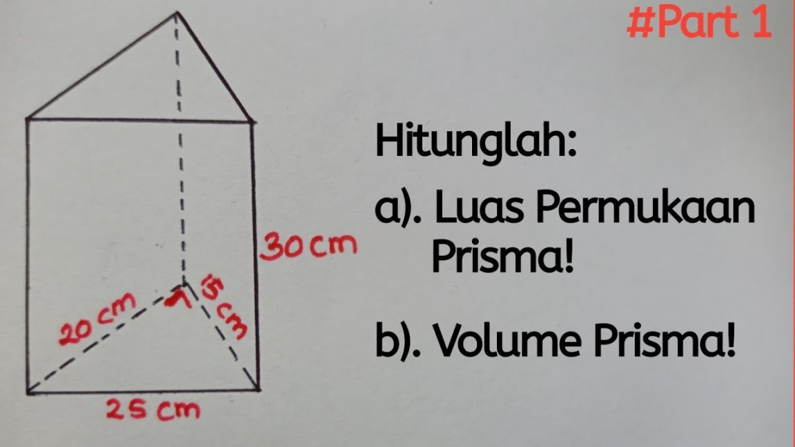 Cara Mudah Menghitung Luas Permukaan dan Volume Prisma Segitiga #Part