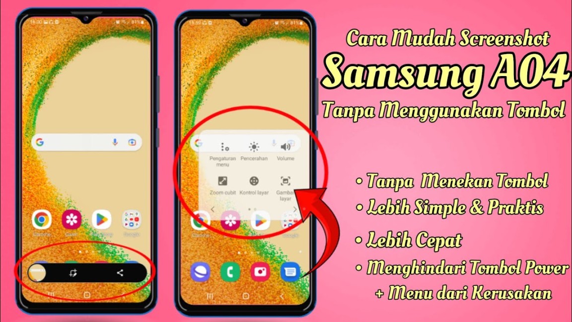 Cara Screenshot Samsung A Tanpa Menggunakan Tombol - YouTube