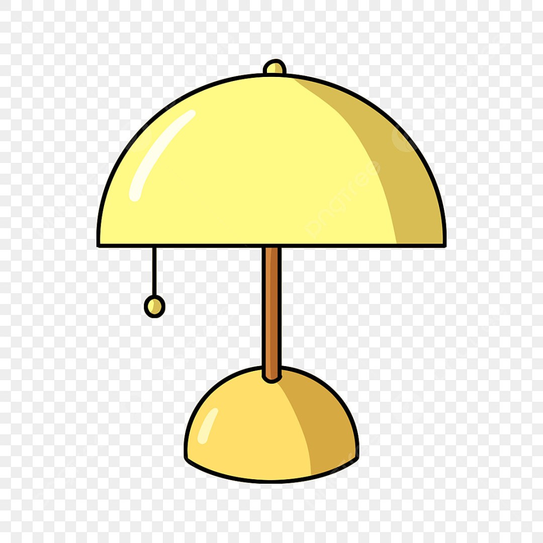 Clip Art Lampu Setengah Lingkaran Kuning, Kartun, Kuning