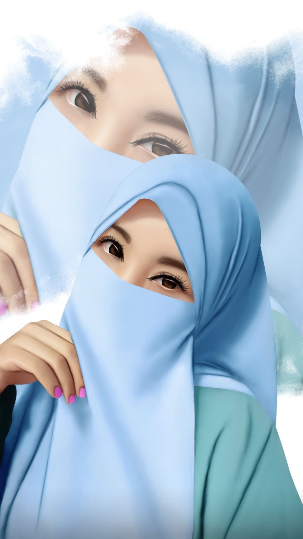 Gambar Kartun Muslimah, Cantik, Imut, dan lucu  Beautiful hijab