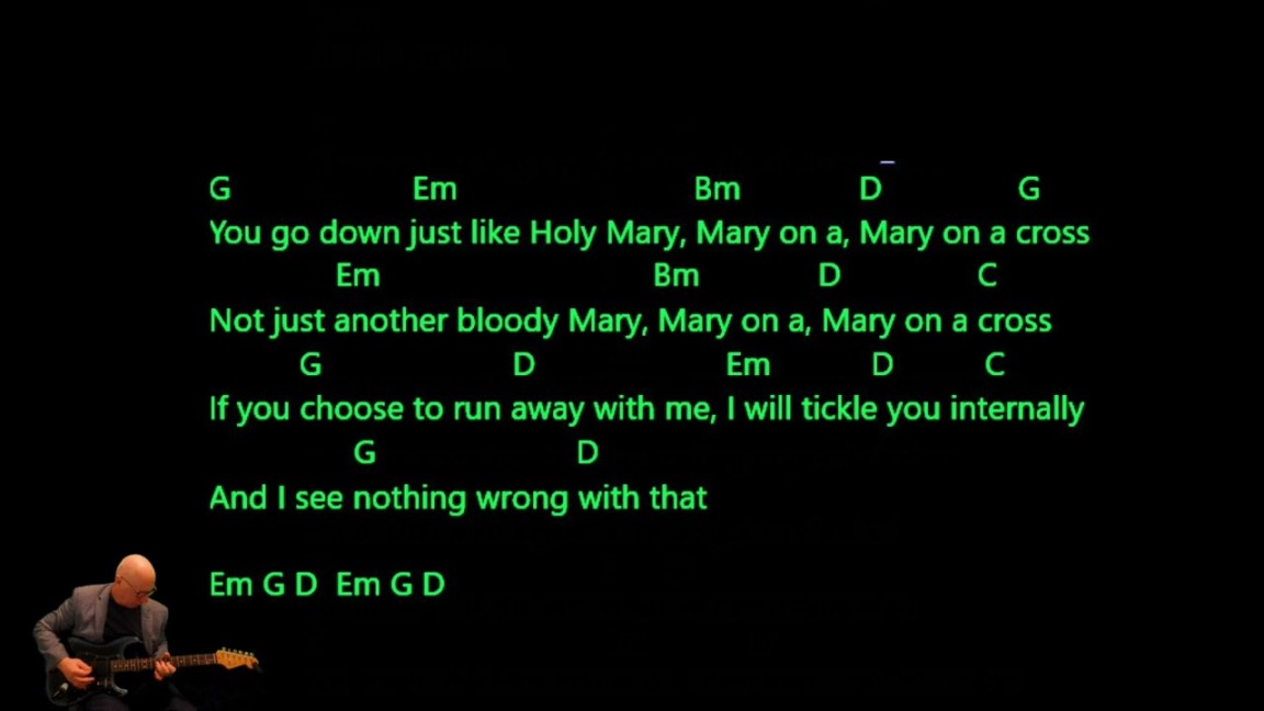 Ghost - Mary On A Cross - Cover Version (lyrics guitar/chords video)