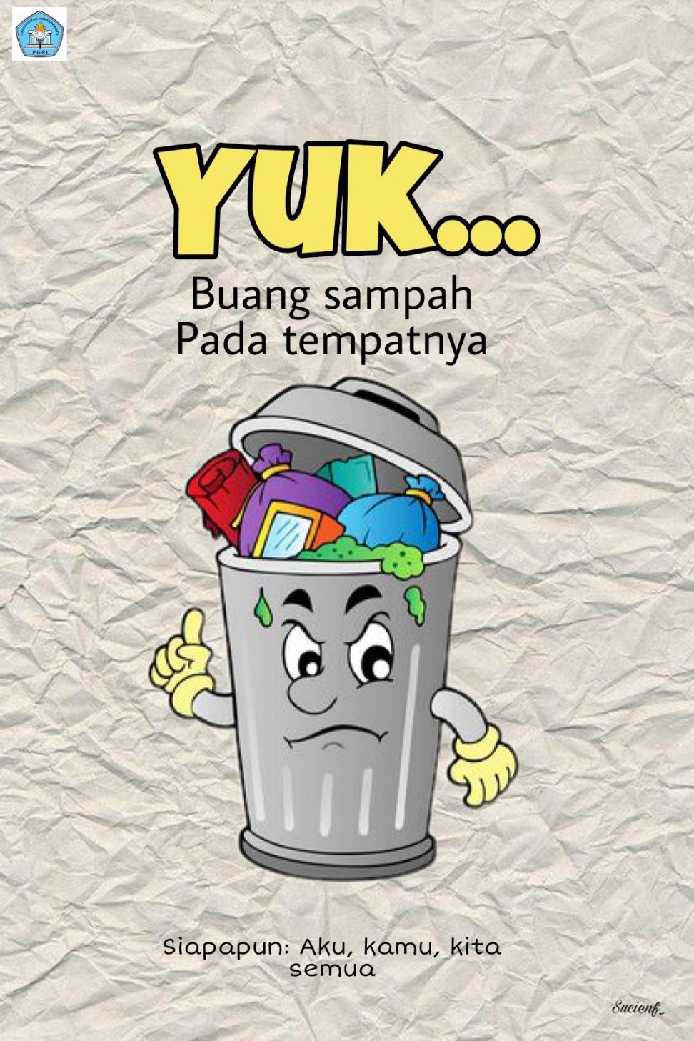 Iklan masyarakat buang sampah pada tempatnya  Penindasan