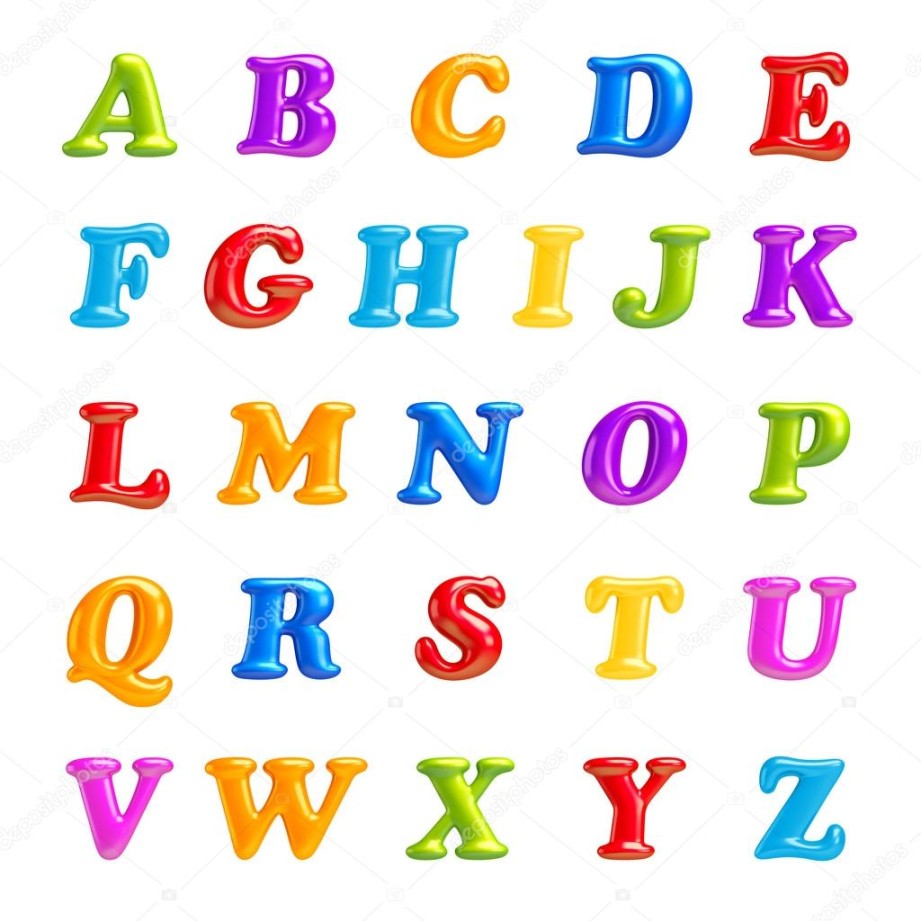 Koleksi ABC. Huruf D alfabet kreatif. Huruf Terisolasi