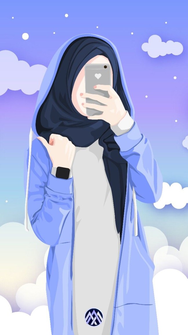 Muslimah vector hijab hoodie wallpaper  Kartun, Gambar karakter