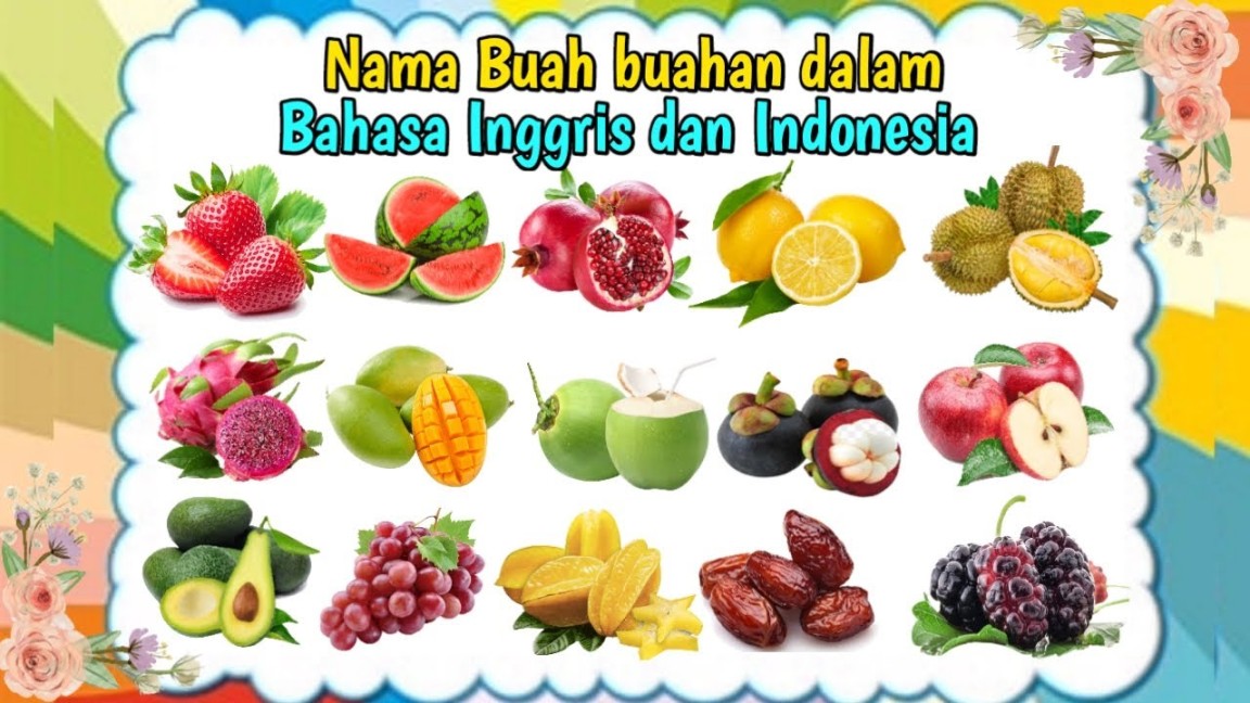 Nama buah buahan dalam bahasa Inggris  Nama nama Buah bahasa Inggris dan  Indonesia