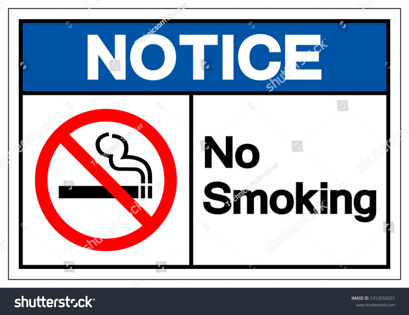 Notice No Smoking Symbol Sign Vector Stock Vector (Royalty Free