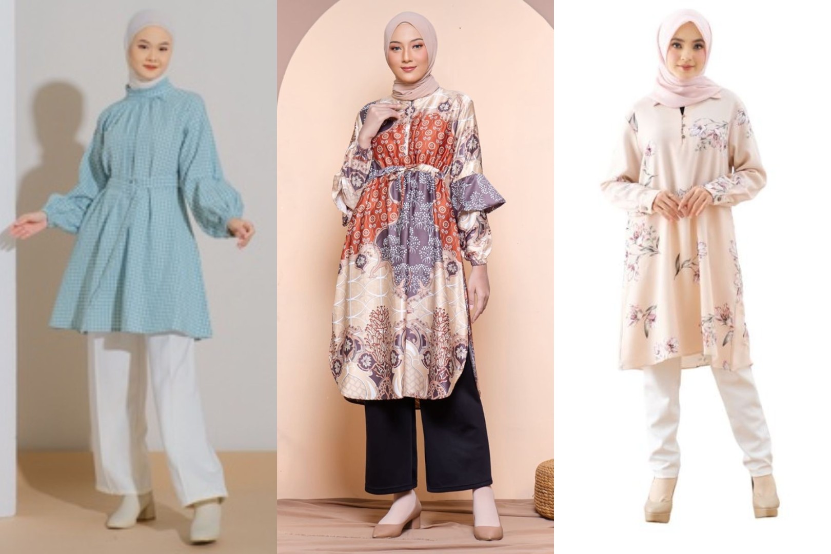 Rekomendasi Baju Lebaran  Model Tunik Motif Harga Murah Meriah