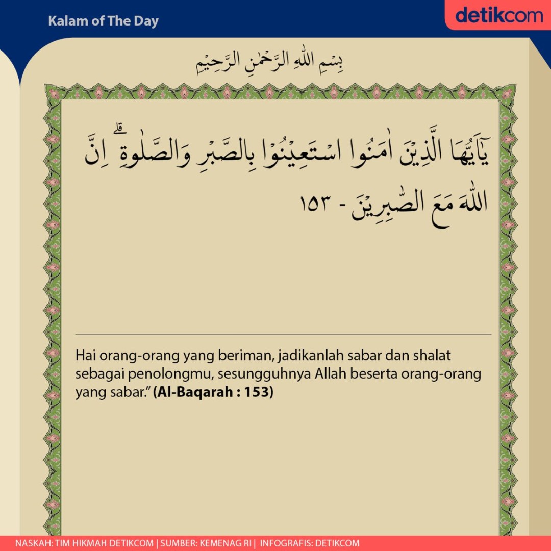 Surat Al-Baqarah : Allah SWT Bersama Orang-orang yang Sabar
