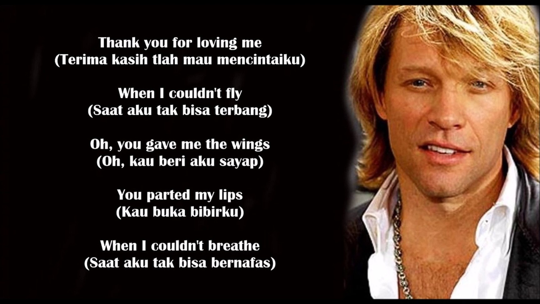 Thank You For Loving Me Bon Jovi Lyrics (Terjemahan Indonesia