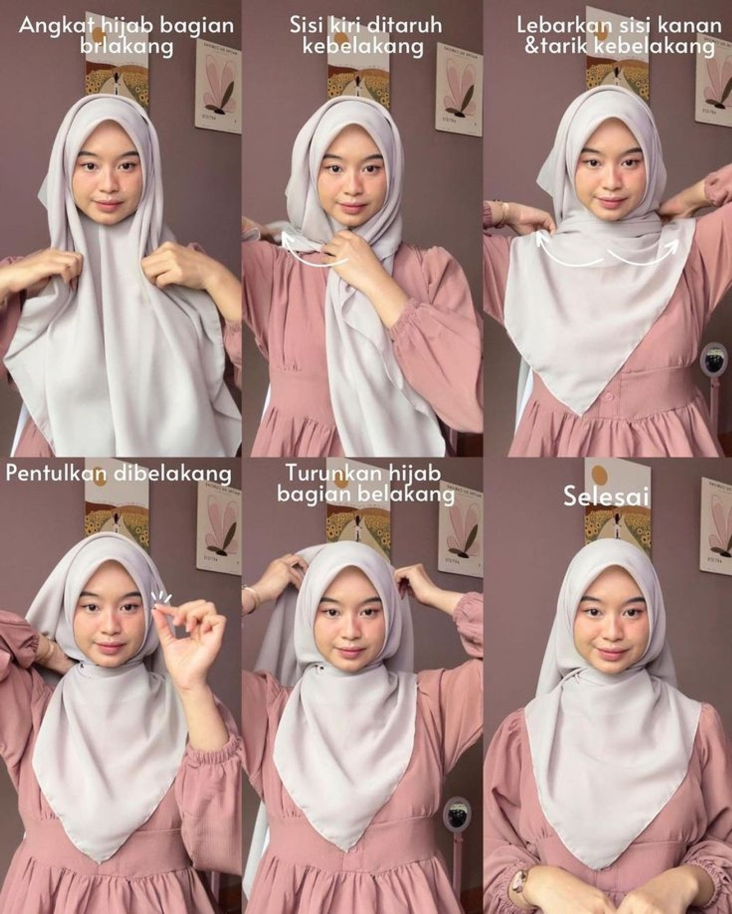 Tutorial Hijab Segi Empat Simple dan Modis untuk Remaja