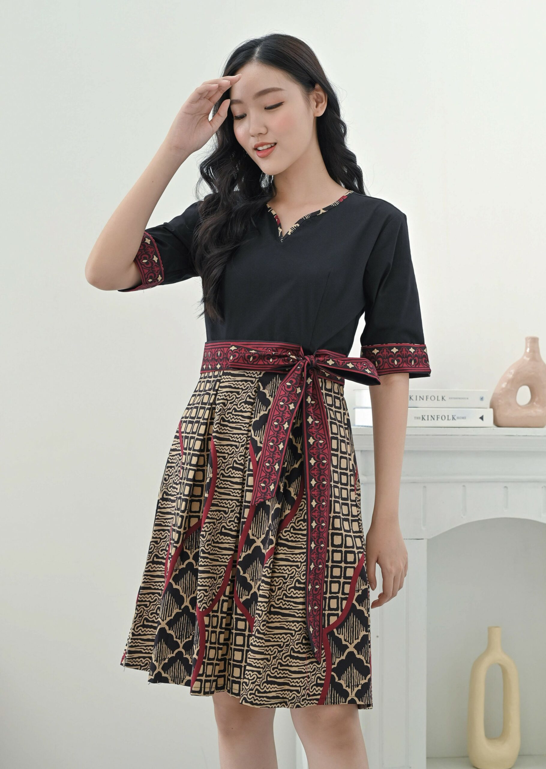 UJO - Florence Dress Batik Wanita / Dress Batik Selutut