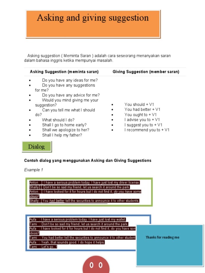 Asking and Giving Suggestion  PDF