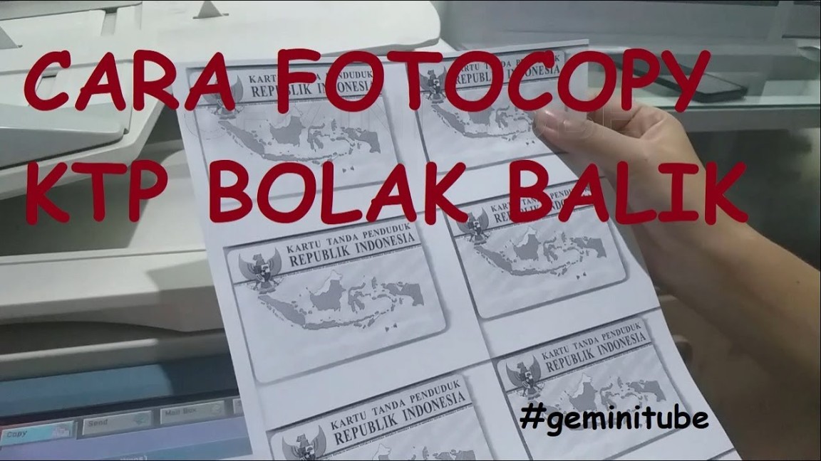 Cara Mudah Fotocopy KTP Bolak Balik  Mesin fotocopy Canon #geminitube