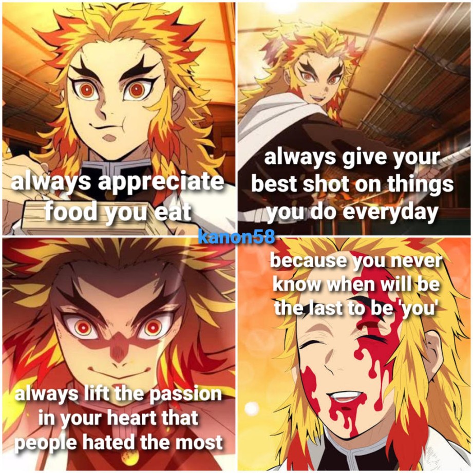 Kimetsu No Yaiba Kyoujiro Quotes by Kanon on DeviantArt