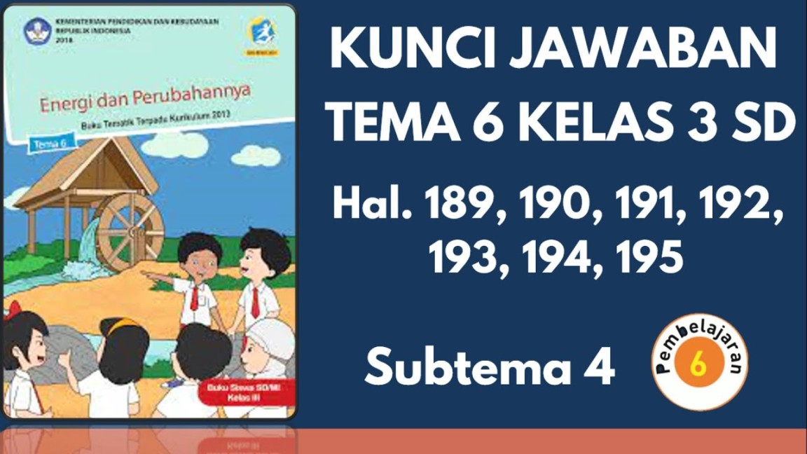 Kunci Jawaban Tema  Kelas  Halaman     19    Subtema   Pembelajaran