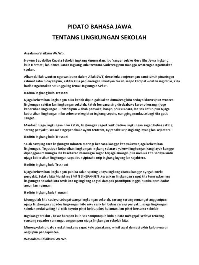 Pidato Bahasa Jawa  PDF