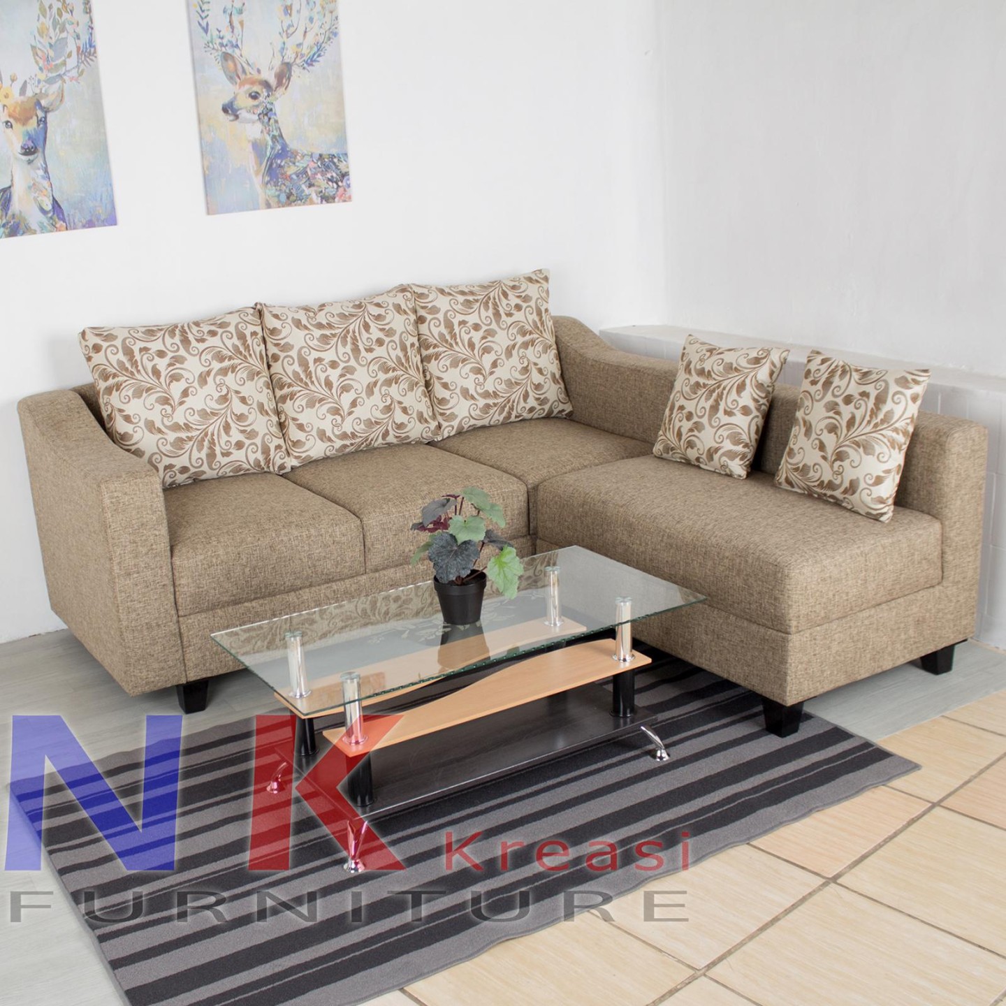 Sofa Kursi Ruang Tamu Minimalis + MEJA TAMU - JABODETABEK ONLY