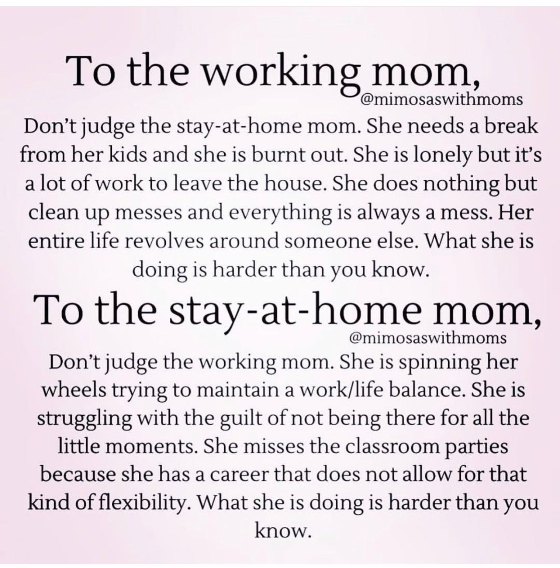 Working Mom vs Stay-at-Home Mom: A Poem